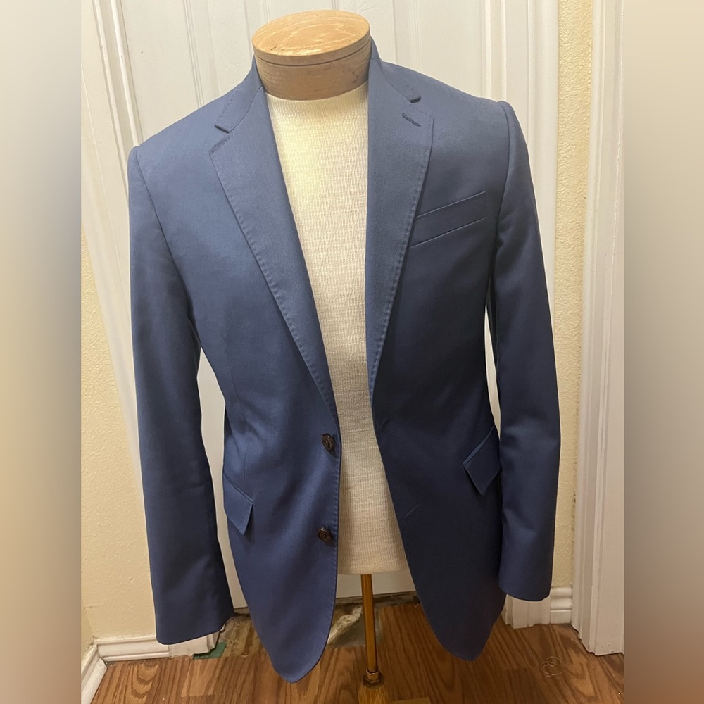 JF Light Blue Slim Fit Sports Coat
